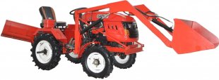 Минитрактор Батыр с погрузчиком, плугом и фрезой